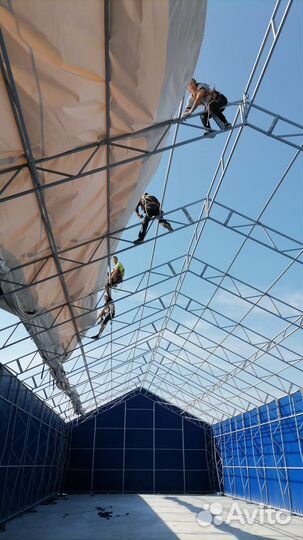 Каркас ангара 18х40 м. с двускатной крышей