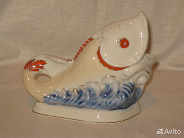 Рыбка. Салфетница. Фарфор. Коростень. СССР