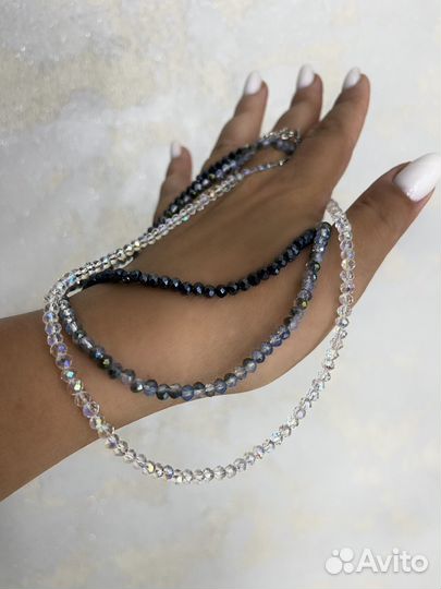 Чокеры из горного хрусталя