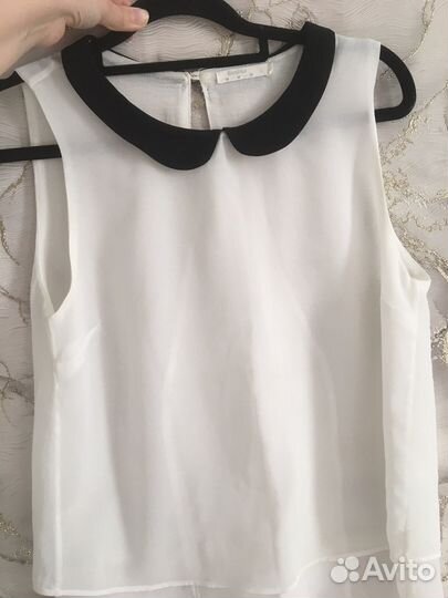 Блузка белая bershka