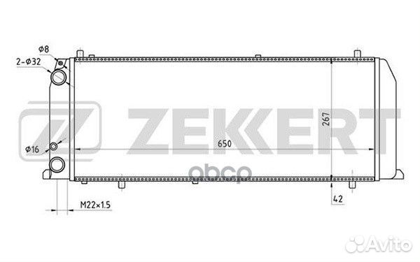 Радиатор охлаждения двигателя Audi 100 III 82