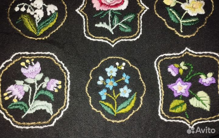 Сумка шоппер с вышивкой ручной работы