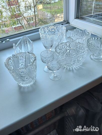 Ваза хрустальная