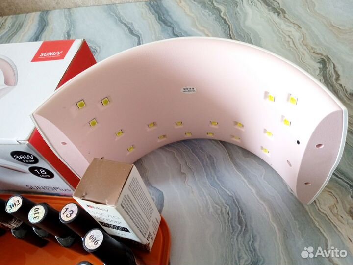 Лампа LED/UV + всё для маникюра