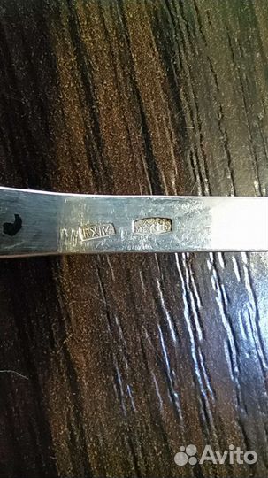 Набор серебряных чайных ложек 875 пробы Кубачи