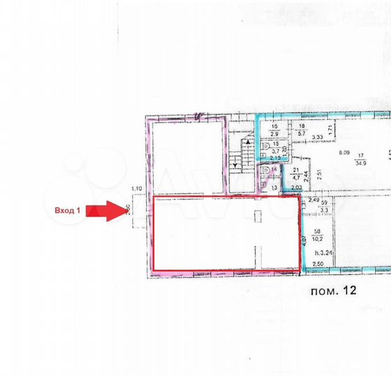 Торговое помещение 62 кв.м