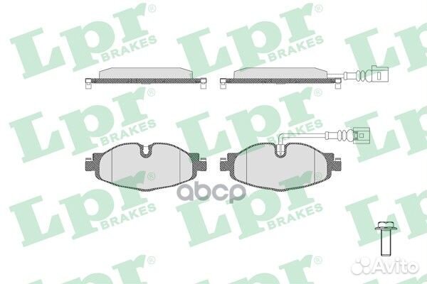 Колодки тормозные передние к-кт 05P1834 Lpr