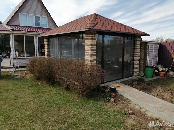 Мягкие окна для беседки в Белоусово