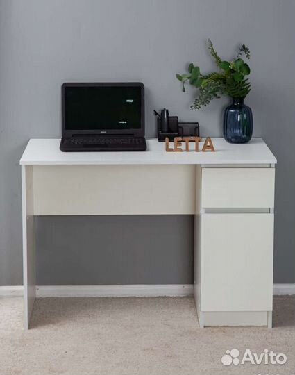 Стол письменный Мори 1/2 белый, левый или правый