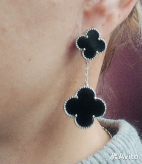 Серьги подвески в стиле Van Cleef
