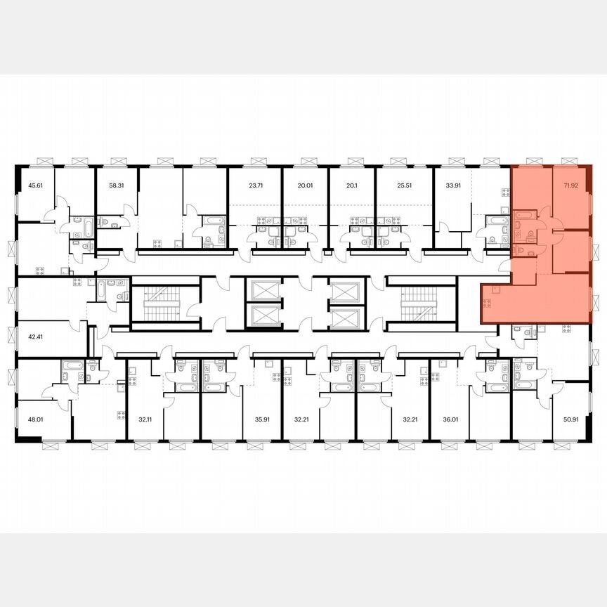 3-к. квартира, 71,9 м², 28/38 эт.