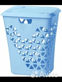 Корзина для белья венеция 60л Голубой М2606