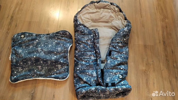 Конверт утепленный в коляску + муфта