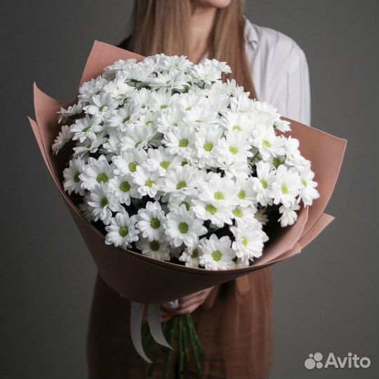 Букет из хризантемы ромашковой. Доставка Цветы