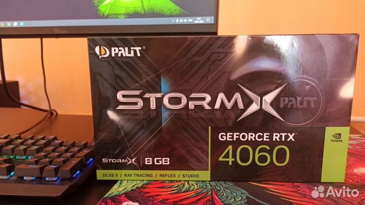 Видеокарта Palit RTX4060 stormx 8GB gddr6 128-bit