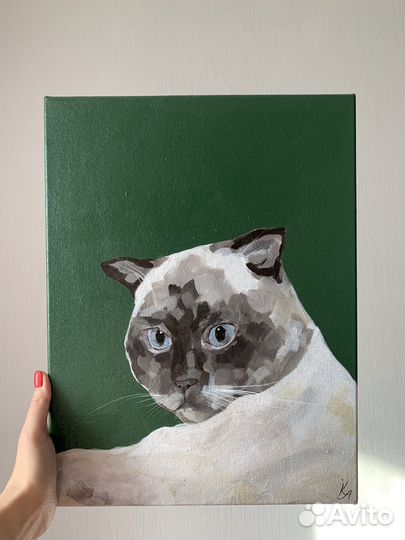 Картина с котом 30х40 в наличии