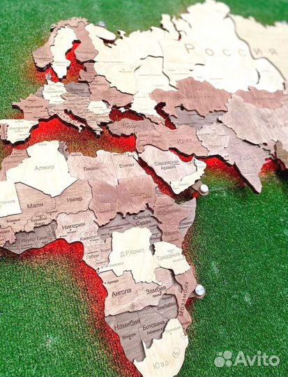 Деревянные карты мира от Производителя