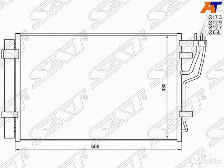 Радиатор кондиционера Hyundai I30 2007-2012