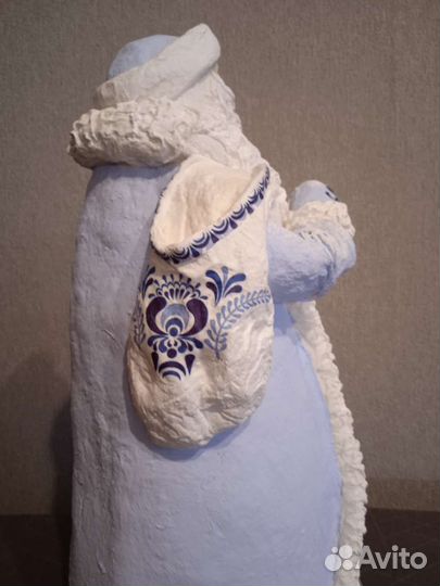 Дедушка Мороз из ваты Гжель