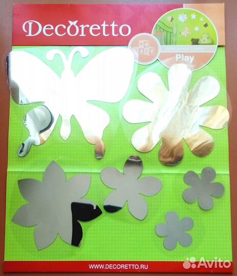 Интерьерные зеркальные наклейки