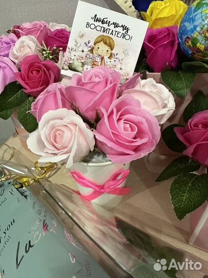 Букет из мыльных роз