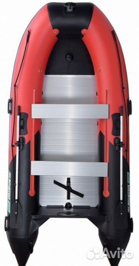 Надувная лодка gladiator C370AL черная/красная