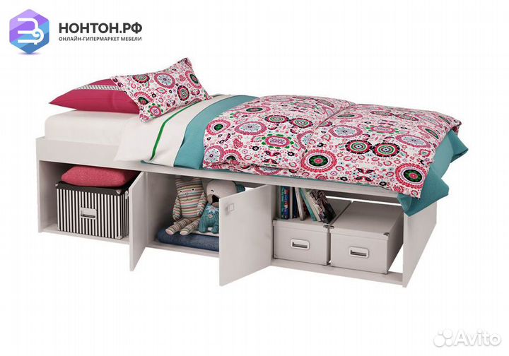 Кровать детская Polini kids Simple 3000 Н с нишами