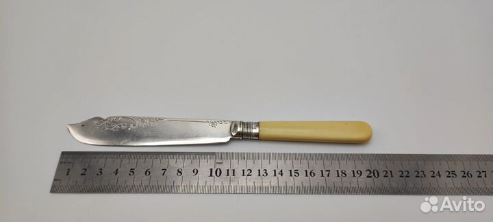 Нож столовый имитация кости серебрение нач. XX в.Н