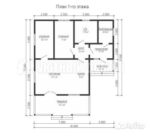 Каркасный дом 12х10