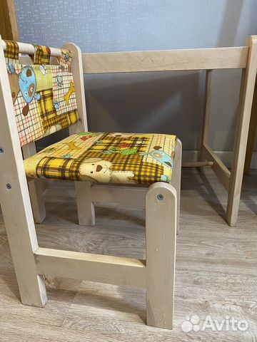 Стол и стул детский деревянный