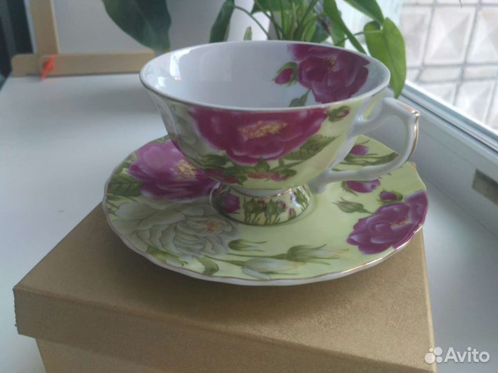 Чайная пара на 2 персоны, фарфор