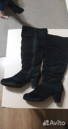 Сапоги демисезонные замшевые