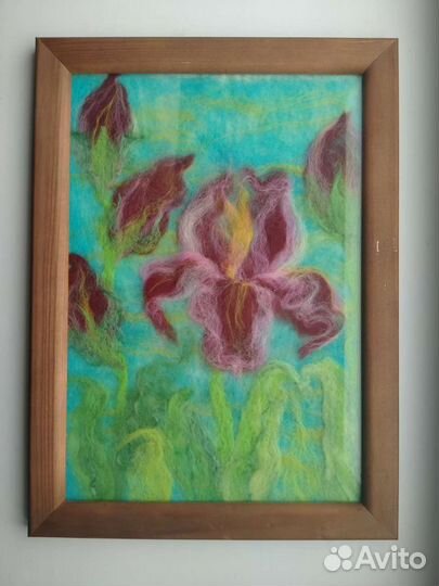 Картина из шерсти