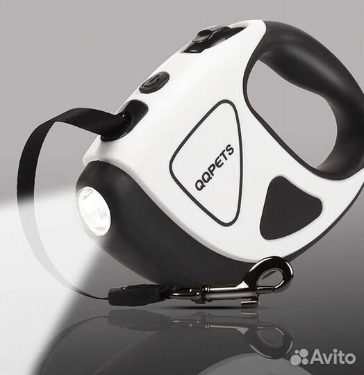 Поводок рулетка, 5 м с фонариком