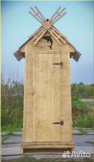 Дачный туалет с декором и установкой FTT