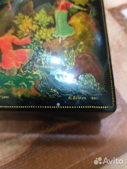 Шкатулка палех 1959г Ю.Вьюгин