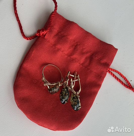 Набор кольцо и серьги