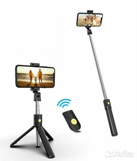 Штатив селфи палка 2 в 1 новый