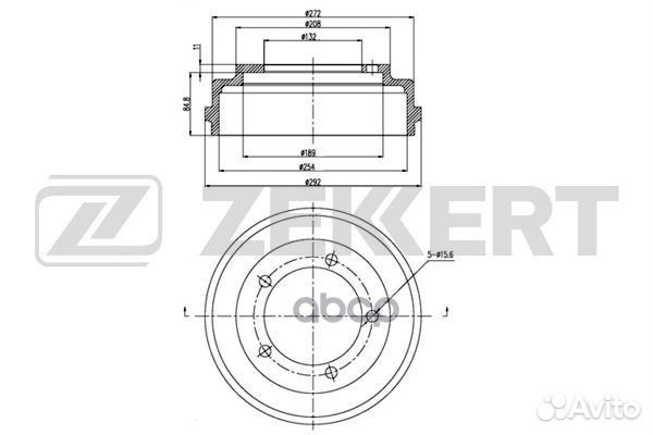 Барабан торм. зад. Ford Transit VI 00- VII 06