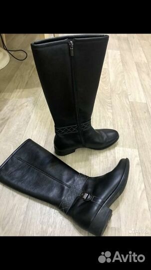 Сапоги демисезонные кожаные