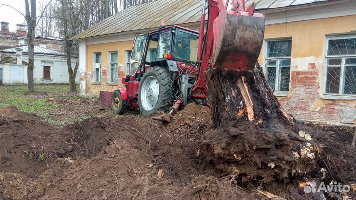 Услуги трактора экскаватора