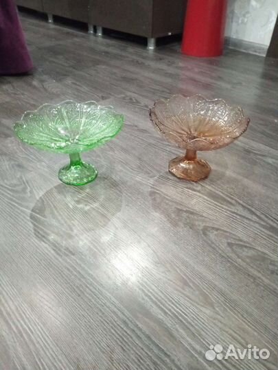 Вазы на ножке конфетница, фруктовница СССР