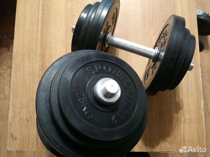 Гантели обрезиненные 2 по 19.5 кг