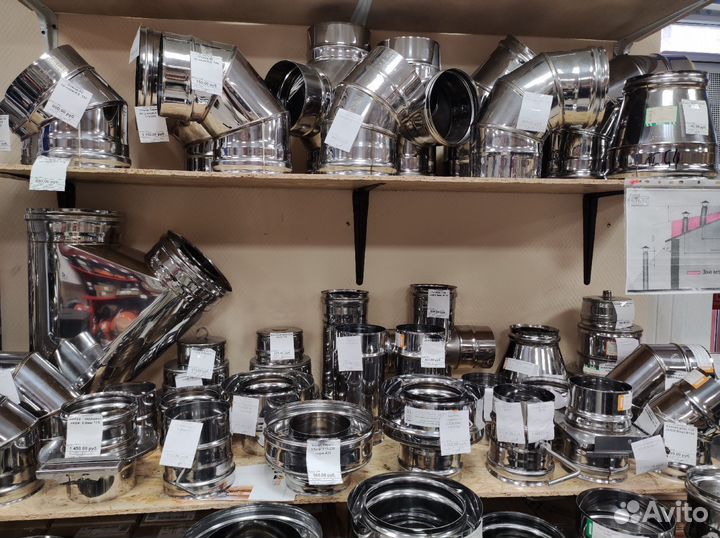 Дымоходы для дома и бани, комплектующие