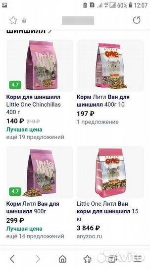 Комбикорм для декоративных кроликов,шиншилл,дегу