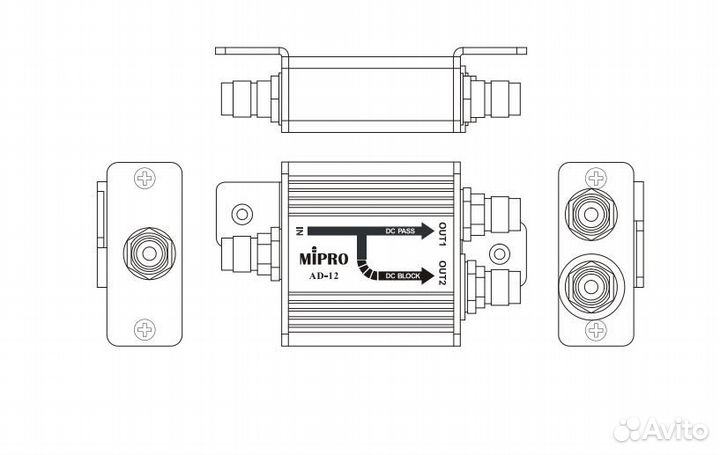Новый AD-12 mipro AD-12 пассивный антенный делител