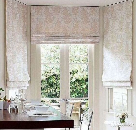 Римские шторы с карнизом