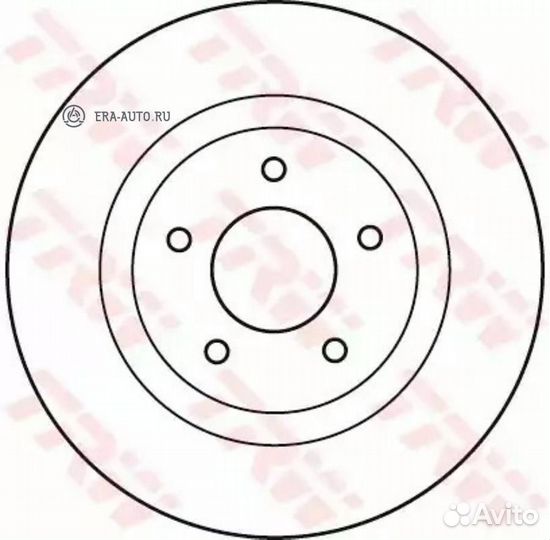 TRW DF4964 Диск тормозной передний nissan juke, qashqai, X-trail (T31), renault koleos DF4964