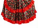 Цыганская юбка для девочки с двойной красной