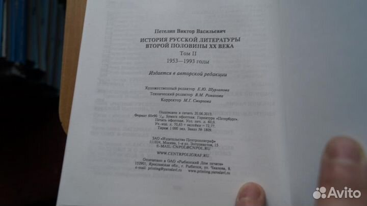 Петелин В. В. история русской литературы второй по